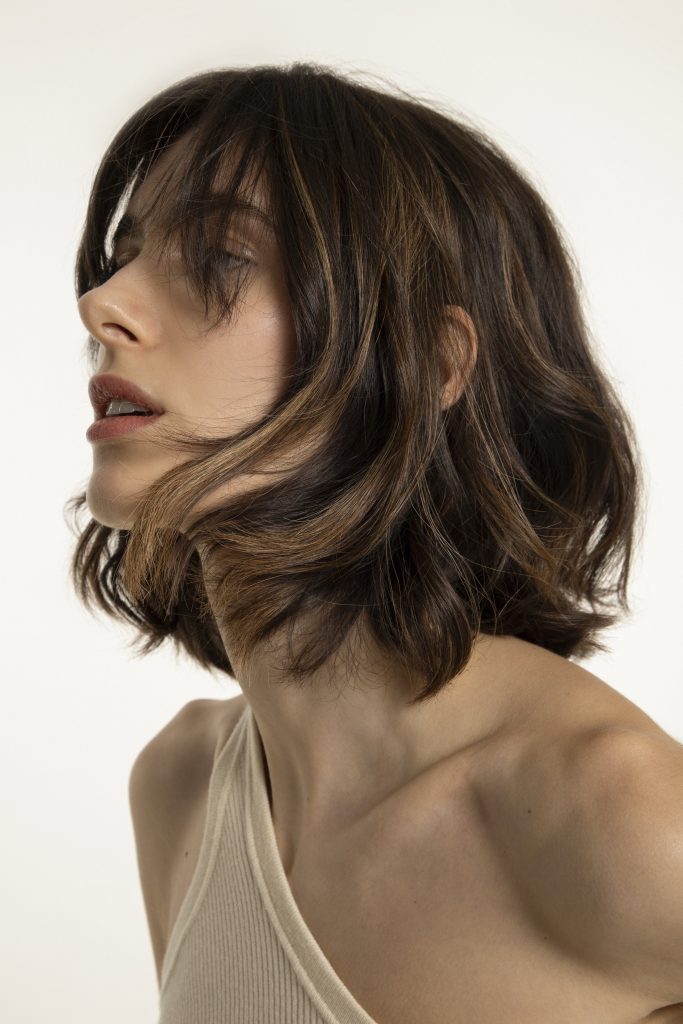 Haarverdichtung mit Great Lenghts Bondings dunkle Haare Bob